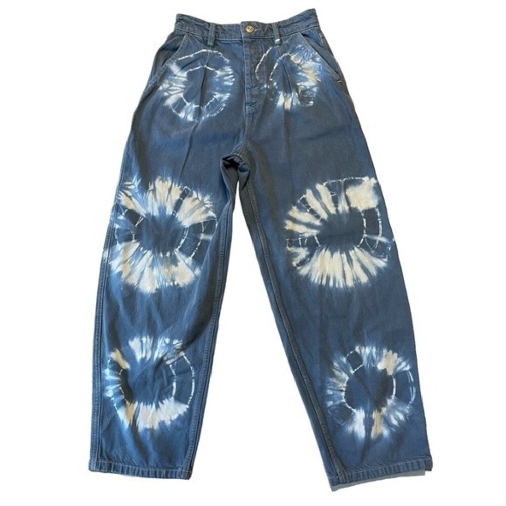 Urban Outfitters BDG Women's Erin Tie-Dye Cocoon Jeans Size 28 60s 70s - Picture 2 of 10